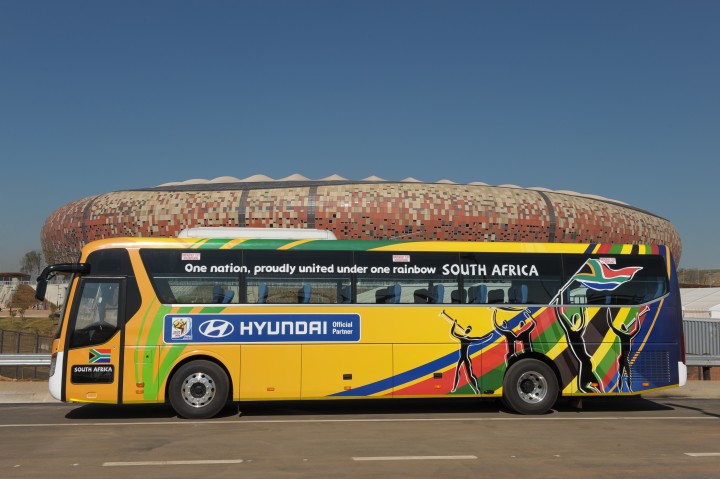 Slogan sui bus per i Mondiali 2014 di Brasile