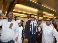 Buffon accolto all'arrivo a Doha
