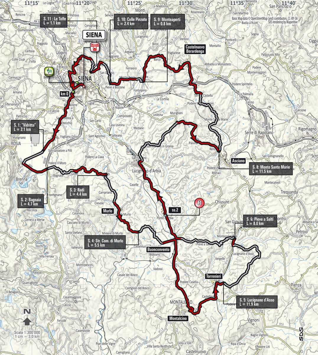  Strade Bianche 2017 Percorso 3