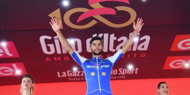 Giro d’Italia 2017, tris di Gaviria davanti a Mareczko