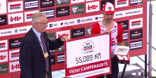 Victor Campenaerts firma il nuovo record dell’ora