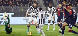 Tevez segna lo 0-1 di cagliari juventus