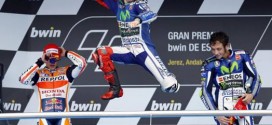 Podio GP Spagna Moto GP Lorenzo Marquez Rossi