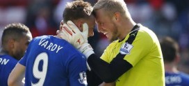 Vardy-Schmeichel Leicester Premier League